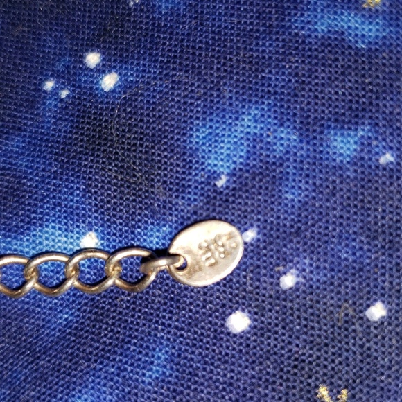 Sterling silver and natural cracked quartz necklace - Picture 2 of 4